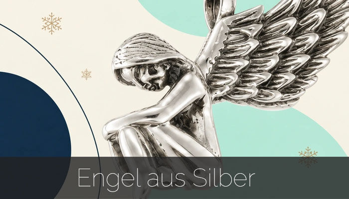 Weihnachtliche Anhänger mit Engelsmotiven aus 925 Sterling Silber