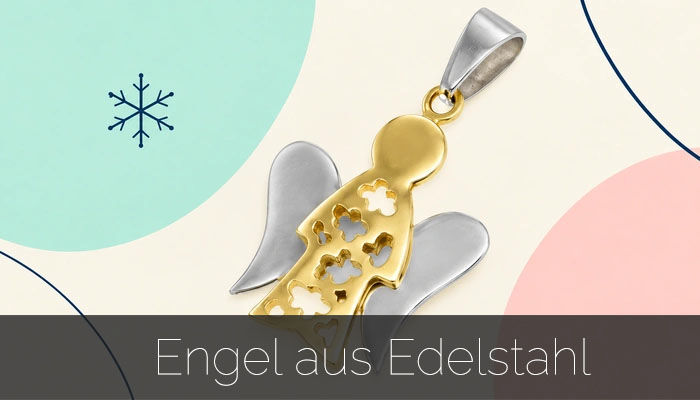 Anhänger Engel aus Edelstahl zu Weihnachten 