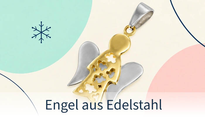 Anhänger Engel aus Edelstahl zu Weihnachten 