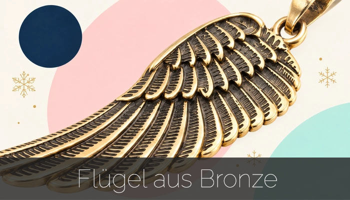Weihnachtsschmuck aus Bronze Engelsflügel online shoppen