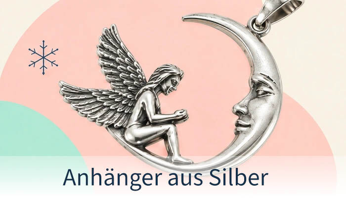 Anhänger aus 925 Sterlingsilber Sone Mond Sterne Weihnachten