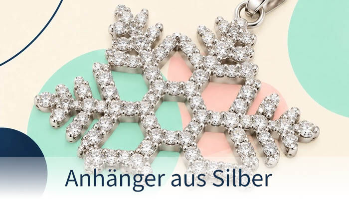 Anhänger Schneeflocke / Eiskristall aus 925 Sterlingsilber zu Weihnachten