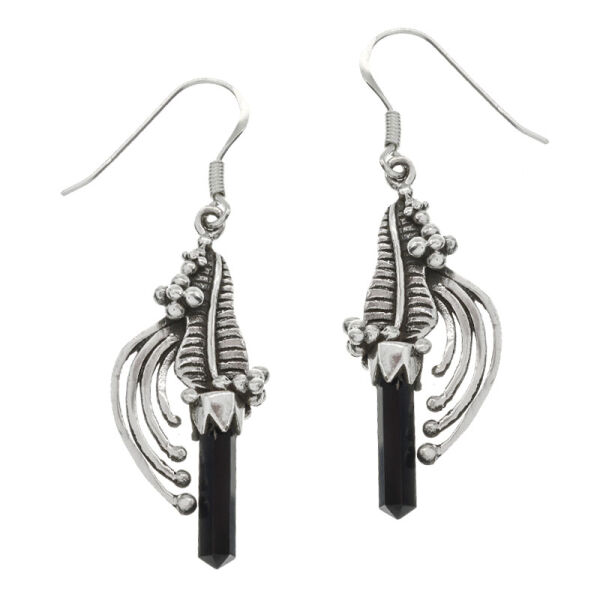Ohrhänger 925er Sterling Silber mit schwarzen Stein