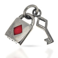 925 Sterling Silberanhänger - Schloss mit...