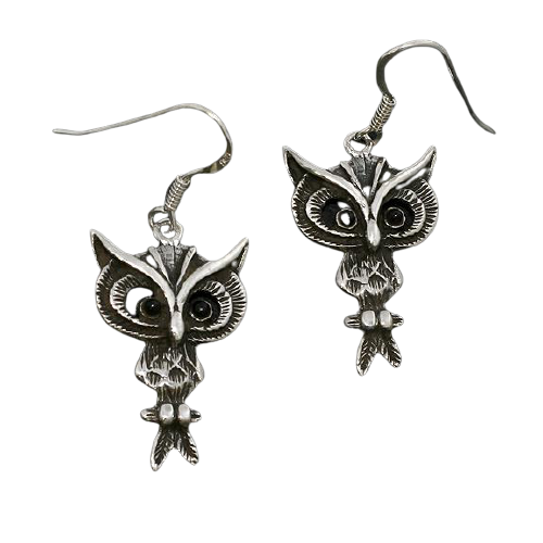 Ohrhänger 925er Sterling Silber- Eule "Emmy" mit Steinen