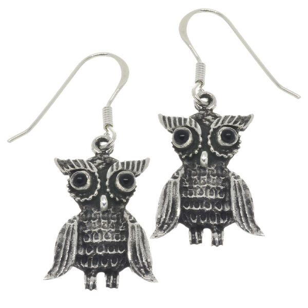 Ohrhänger 925er Sterling Silber- Eule "Emmy" mit Steinen