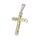 Stainless Steel Pendant – Two-Tone Cross with Gold-Coloured Inner Motif