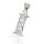 Letter I Pendant with Pale Decorative Stones in 925 Sterling Silver