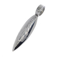 Stainless Steel Pendant - Flame Surfboard