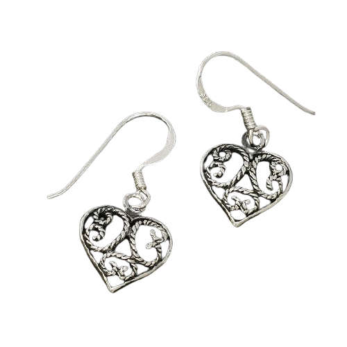 Ohrhänger 925er Sterling Silber- Herz