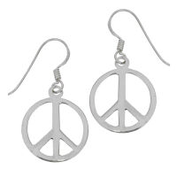 Ohrhänger 925er Sterling Silber- Peace