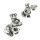 Silver Stud Earrings - Frog King