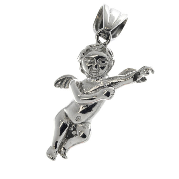 Stainless Steel Pendant – Angel with Violin