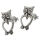 Silver Ear Studs - Owl