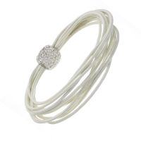 Lederband mit Magnetverschluss - 1 Glitzerkugel