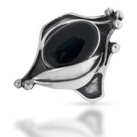 925 Sterling silver ring - onyx stone