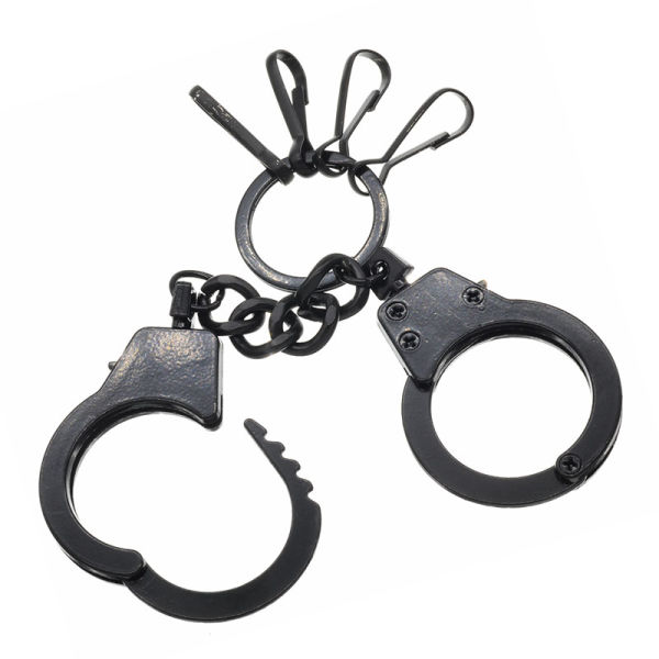 Stainless Steel Keyring - Handcuffs