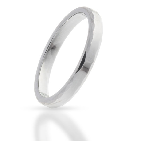 Wolframring mattiert 3 mm facettierter Randschliff