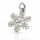 925 Sterling Silver Pendant – Small Snowflake with Rounded Branches