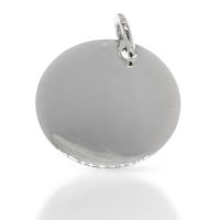 925 Sterling silver pendant - engraving plate - circle...