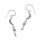 925 Sterling Silver Drop Earrings – Crescent with Dangling Star Row