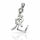 925 Sterling Silberanhänger - chin. Sternzeichen Hase