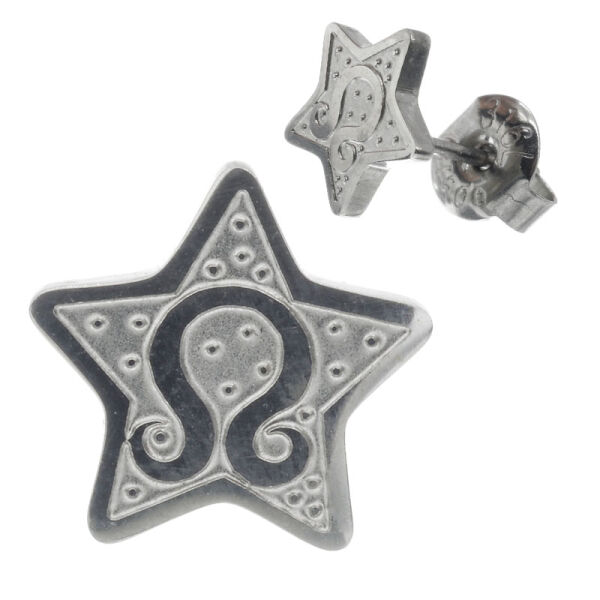 Edelstahl-Ohrstecker - Zodiac Löwe