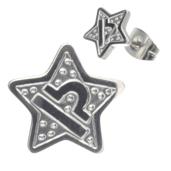 Edelstahl-Ohrstecker - Zodiac Waage