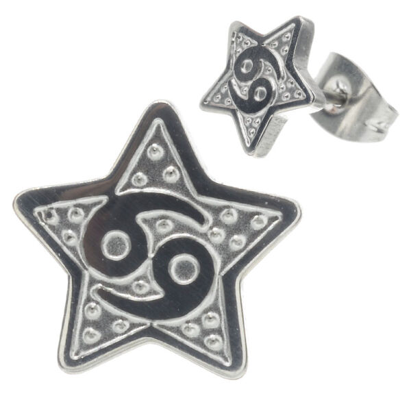 Edelstahl-Ohrstecker - Zodiac Krebs