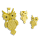 SET Edelstahlanhänger - & Ohrringe - EULEN "goldfarbend"