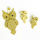 SET Edelstahlanhänger - & Ohrringe - EULEN "goldfarbend"