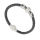 Lederarmband mit Magnetverschluss - 2 Glitzerkugeln