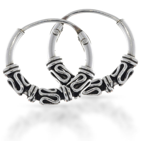 925er Sterlingsilber Balicreole 12 mm