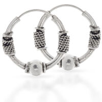 Bali-Creolen „Cali“ aus 925er Silber –...