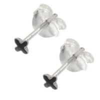 Silberohrstecker - Kreuz