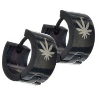 Edelstahlklappcreolen Black