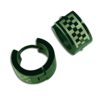 Edelstahlklappcreolen Black