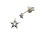 Silver Stud Earrings - Pentagram