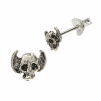 Silberohrstecker - Totenkopf