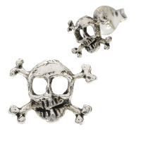 Silberohrstecker -Totenkopf