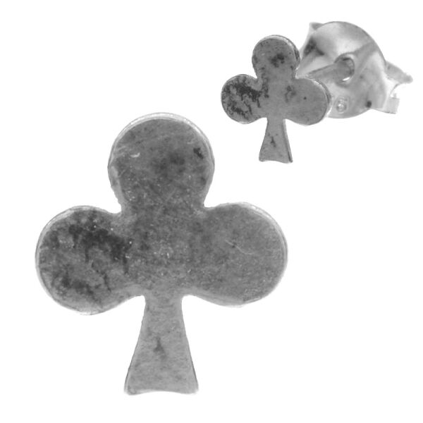 Silberohrstecker - Kleeblatt