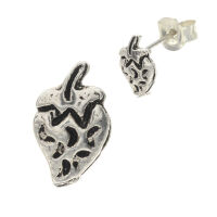 Silver Stud Earring - Strawberry