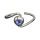 925 Sterling Silberring / Kinder- und Zehenring "Blauer Stein"