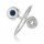Zehenring / Kinderring aus 925er Silber mit Spirale und rundem Akzent