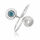 Zehenring / Kinderring aus 925er Silber mit Spirale und rundem Akzent