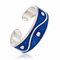 925 Sterling Silberring / Kinder- und Zehenring "Rotes Inlay"