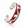 925 Sterling Silver Toe Ring / Childrens Ring with Elephant and Red Inlay
