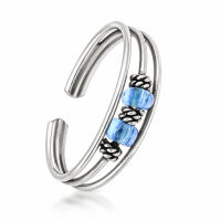 925 Sterling Silver Toe Ring / Childrens Ring with Two...