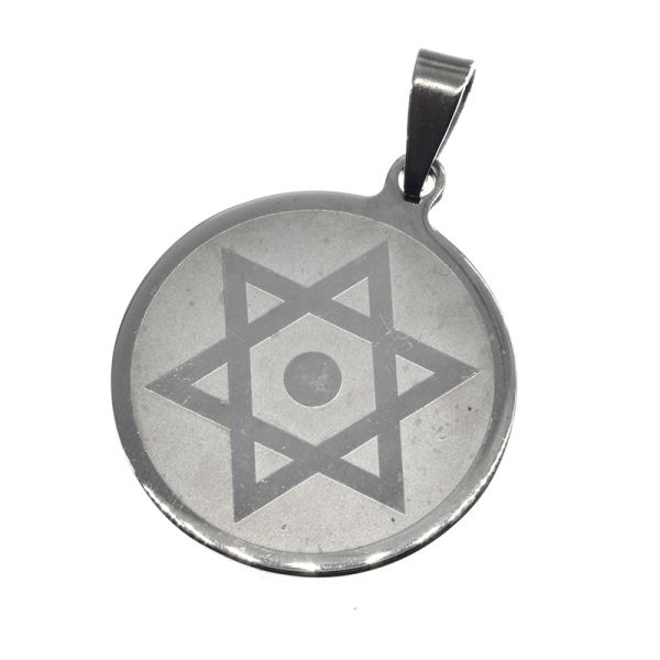 Stainless steel pendant "Star of David"