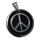 Edelstahlanhänger - Peace "PVD-schwarz"